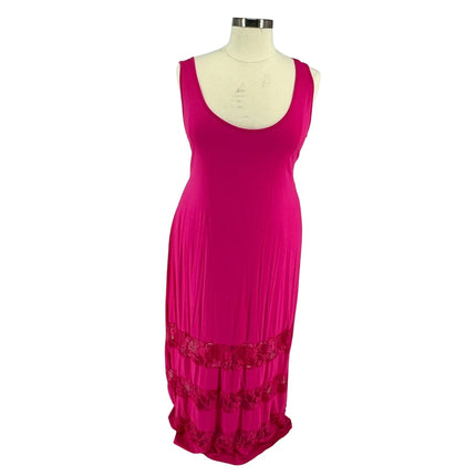 Curvy Sense - Lace Detail Maxi Dress (4X)