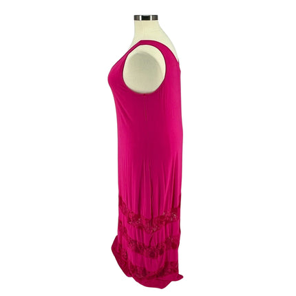 Curvy Sense - Lace Detail Maxi Dress (4X)
