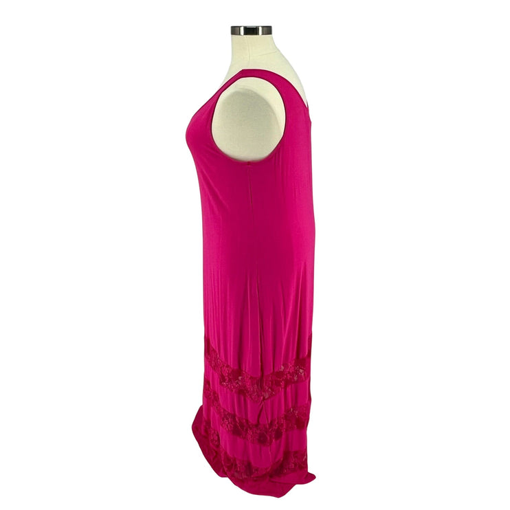 Curvy Sense - Lace Detail Maxi Dress (4X)