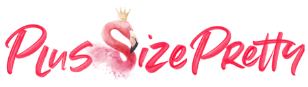 Plus Size Pretty logo of flamingo wearing a crown