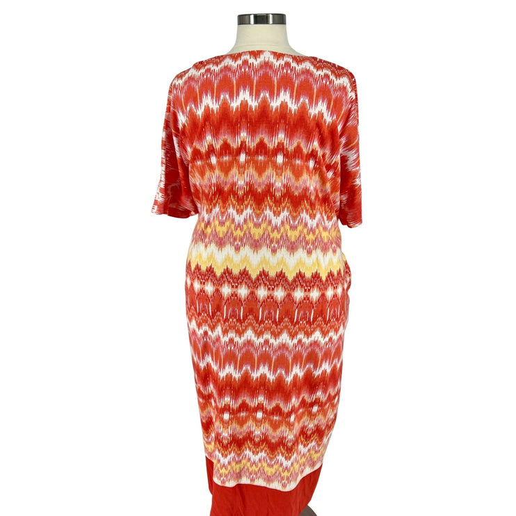 Dreams Co. - Ikat Tie-Waist Midi Dress (Size 26/28)