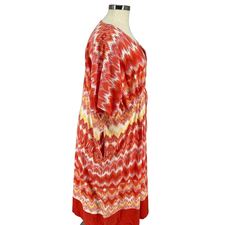 Dreams Co. - Ikat Tie-Waist Midi Dress (Size 26/28)