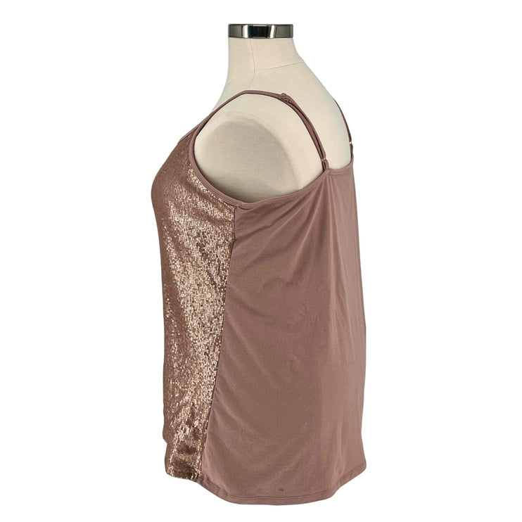 Shimmer and Slay: The Rose Gold Sequin Cami (4)