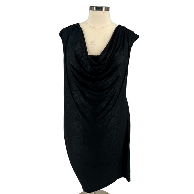 Avenue - Shimmery Sleeveless Cowl Neck Dress (30/32)